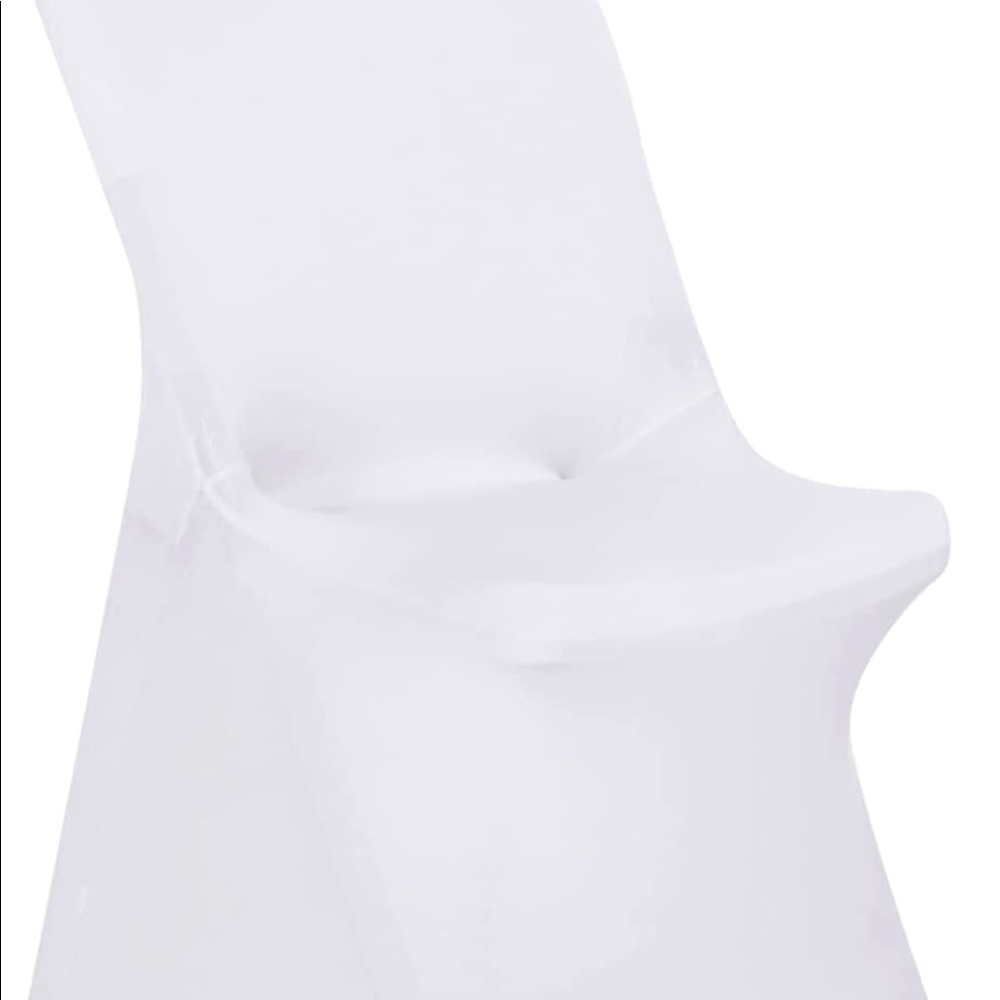 wrinkle free, untouched, brand new, silky chair covers.